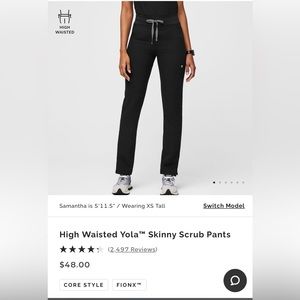 Black fig scrub pants